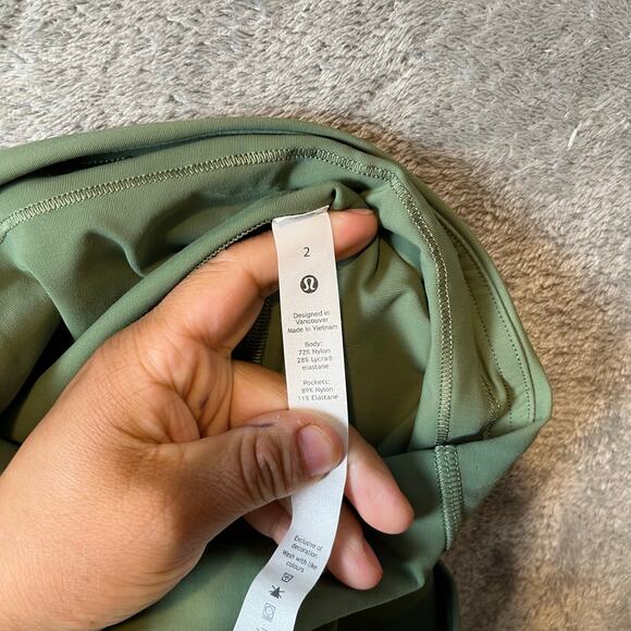 Lululemon Power Thru High-Rise Tight 25" Green Twill‎ Size 2 - Picture 5 of 6